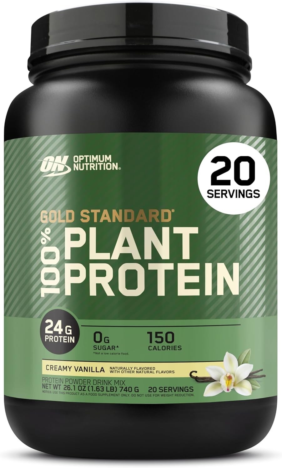 New Optimum Nutrition Gold Standard 100% Plant Based Vegan Protein Gluten Free