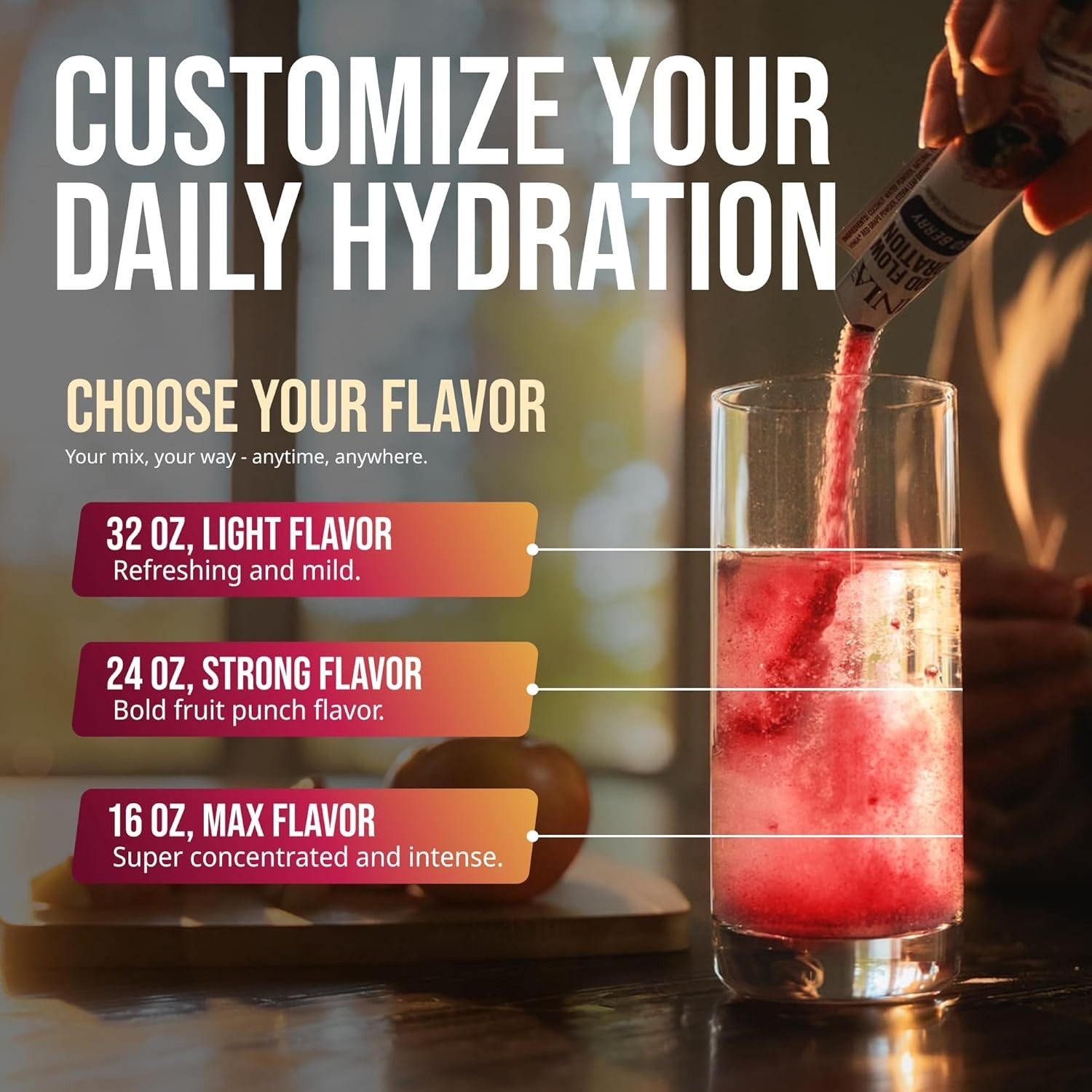 Blood Flow Hydration Powder Mix with Electrolytes 10 Sticks Variety Pack