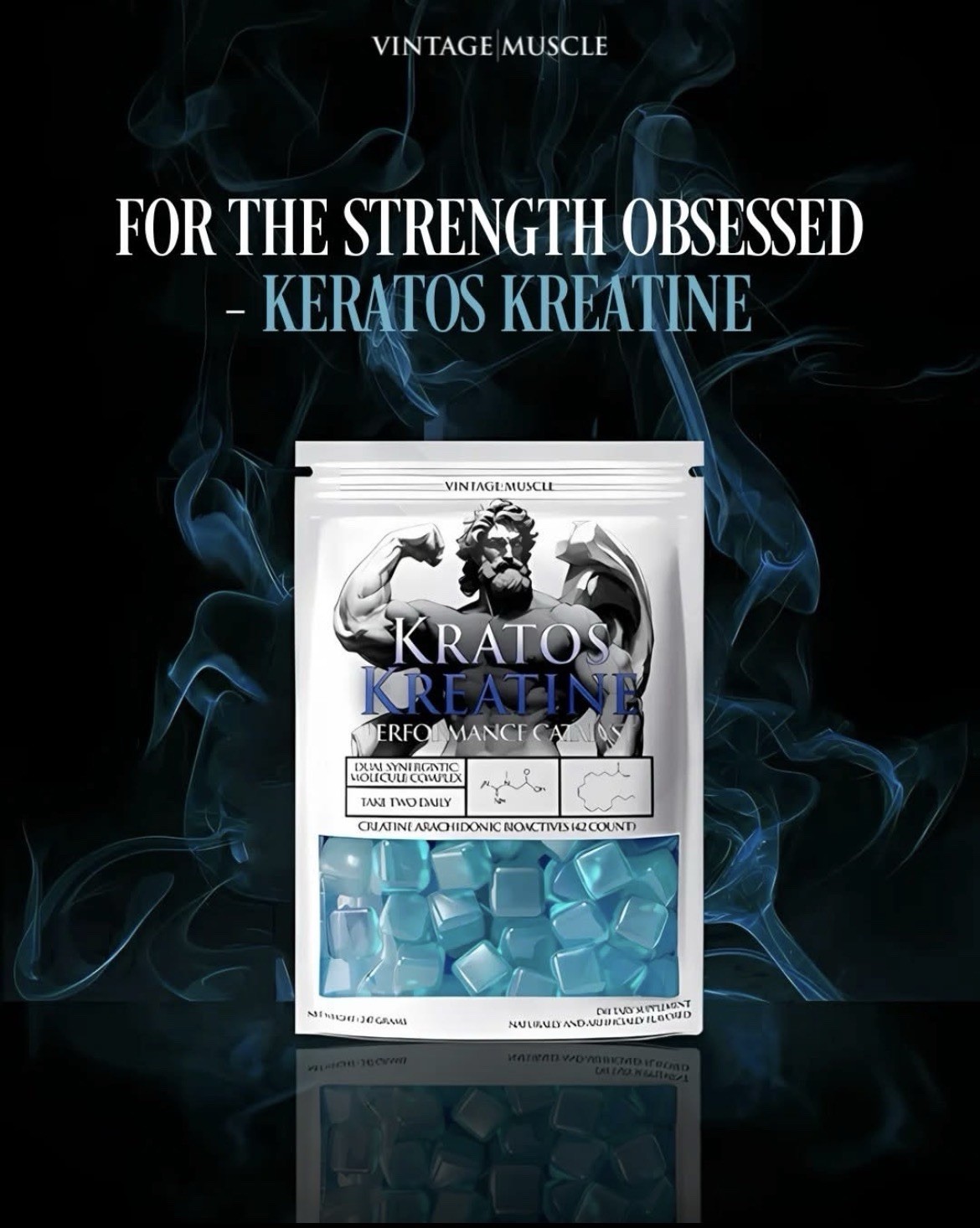 Kratos Micronized Creatine Gummy’s W/Arachidonic Acid By Vintage Muscle💪🏛️