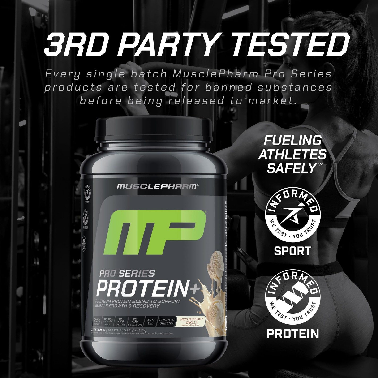 MusclePharm Pro Series Protein+, 26g Whey Protein Powder per Serving | Profes…