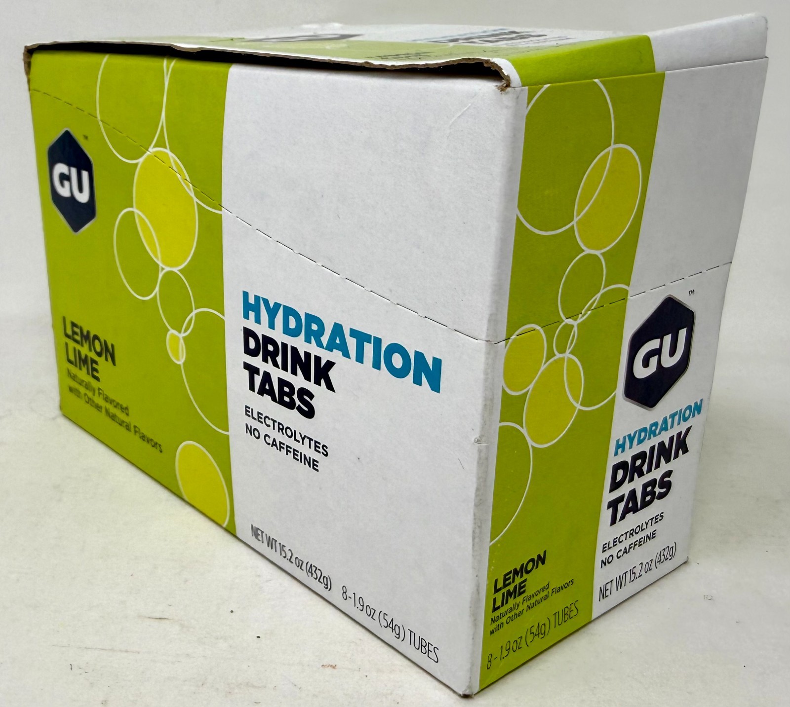 New GU Hydration Electrolyte Drink Taps – Lemon Lime (8 tubes per case)