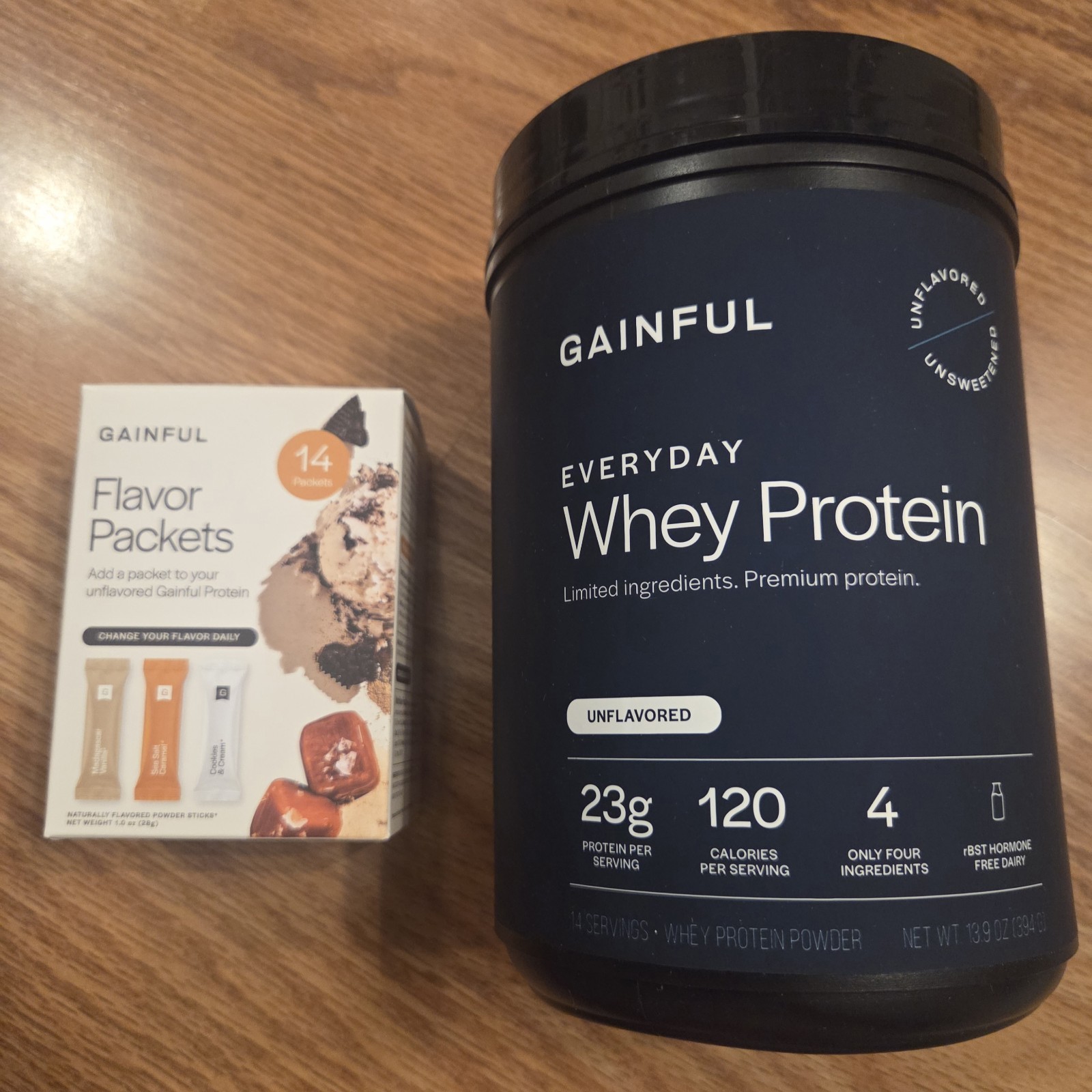 Gainful Everyday Whey Protein Powder & Sweet Treat Flavor Packets Bundle