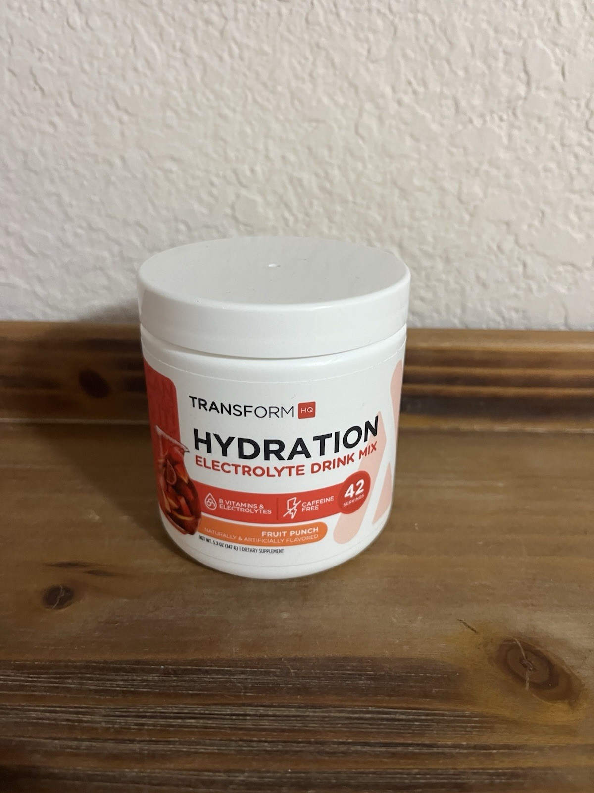 TransformHQ Hydration 42 Servings Fruit Punch Electrolytes Mental Clarity 12/26