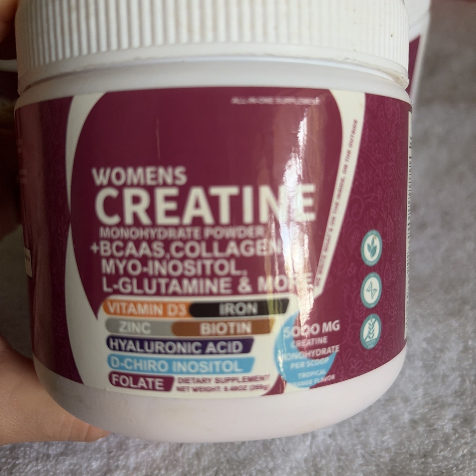 Women’s Creatine Powder + Collagen, L-Glutamine, BCAAS 5000mg Creatine per scoop