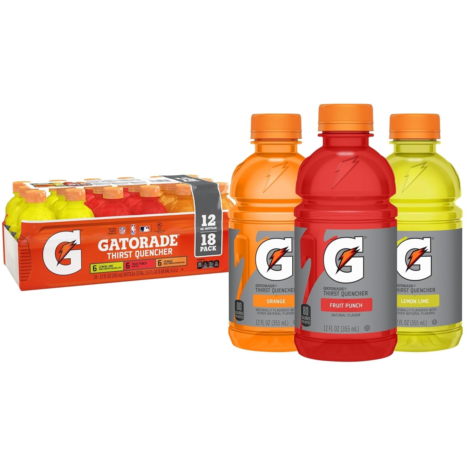 Gatorade Thirst Quencher Variety Pack 12 Fl Oz (Pack of 18)