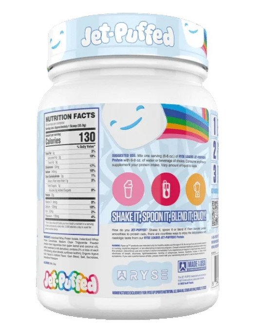 RYSE Loaded Protein Powder, Jet-Puffed Marshmallow, 20 Servings, 25g Protein
