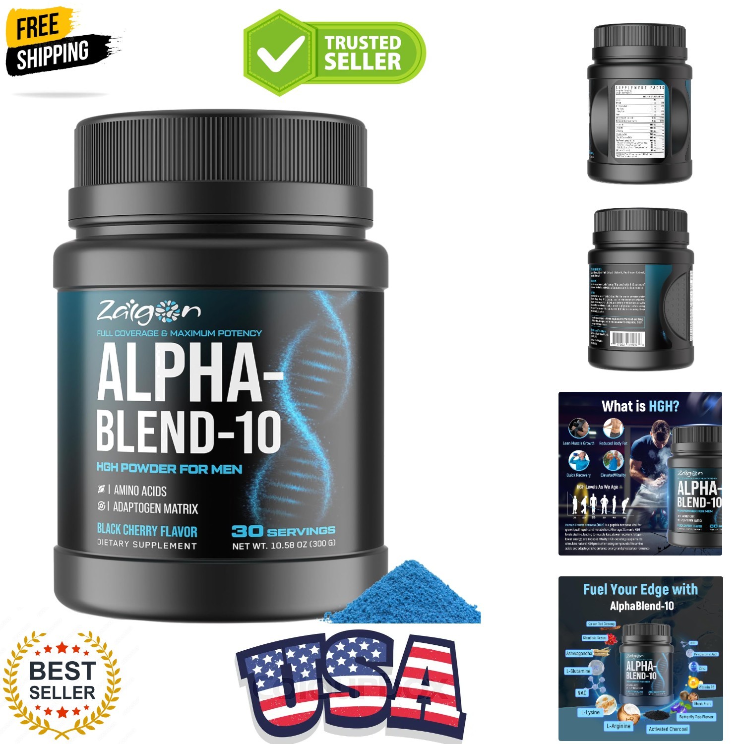 HGH Supplements for Men, Testosterone Booster, Belly Fat Burner & Muscle Buil…