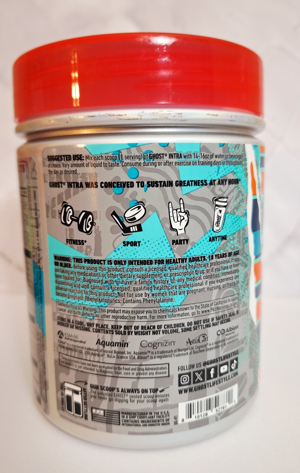 Ghost Intra-Hydration Aminos, Orange 🍊 20 Servings, EAA’S & BCAA’S, 01/2027✨️