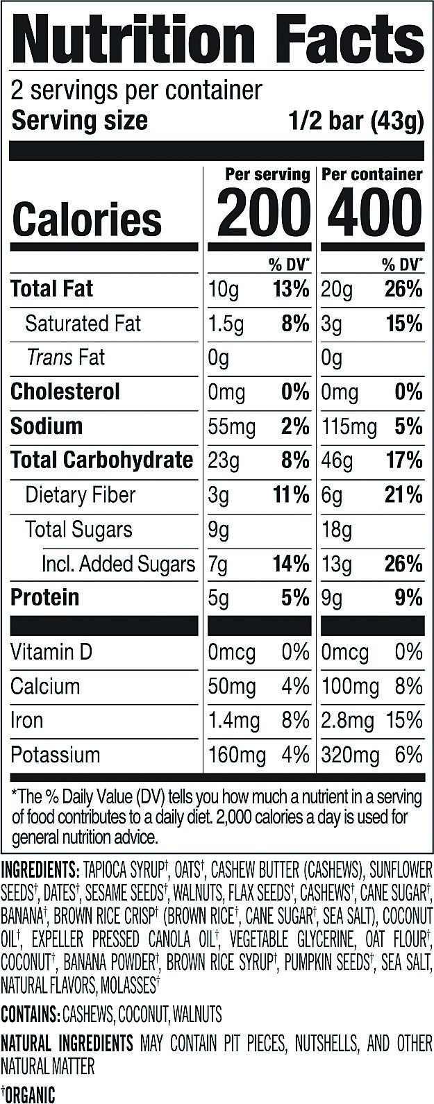 Probar Meal Art’s Original Energy Food Bar – Nutritious Meal Replacement Bar