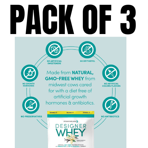 French Vanilla Protein Supplement Powder – 29 Servings, 20g Protein – Pack of 3