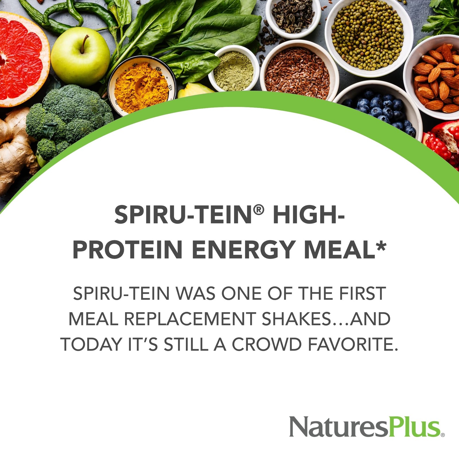Naturesplus Spiru-Tein Strawberry – 1.2 Lb – Plant-Based Protein Shake –