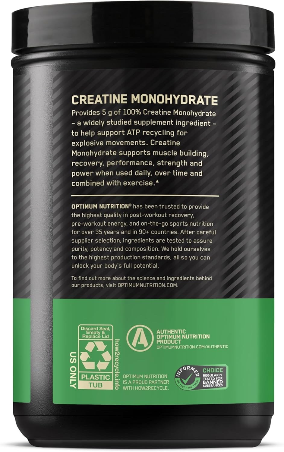 Micronized Creatine Monohydrate Powder, Unflavored, 120 Servings, 600 Grams