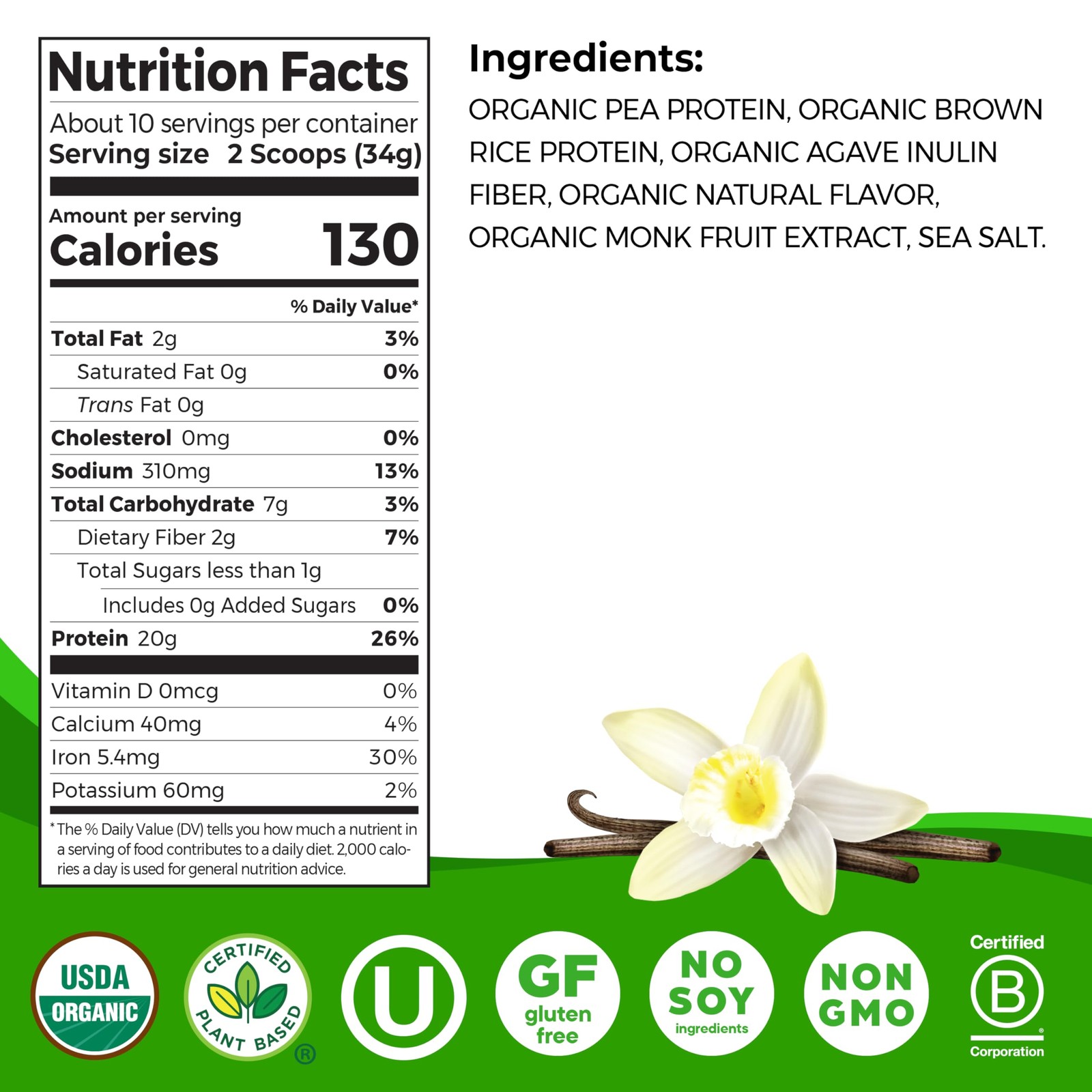 Orgain Organic Vegan Perfect Blend Protein Powder, 12.34 Ounce (Pack of 1)