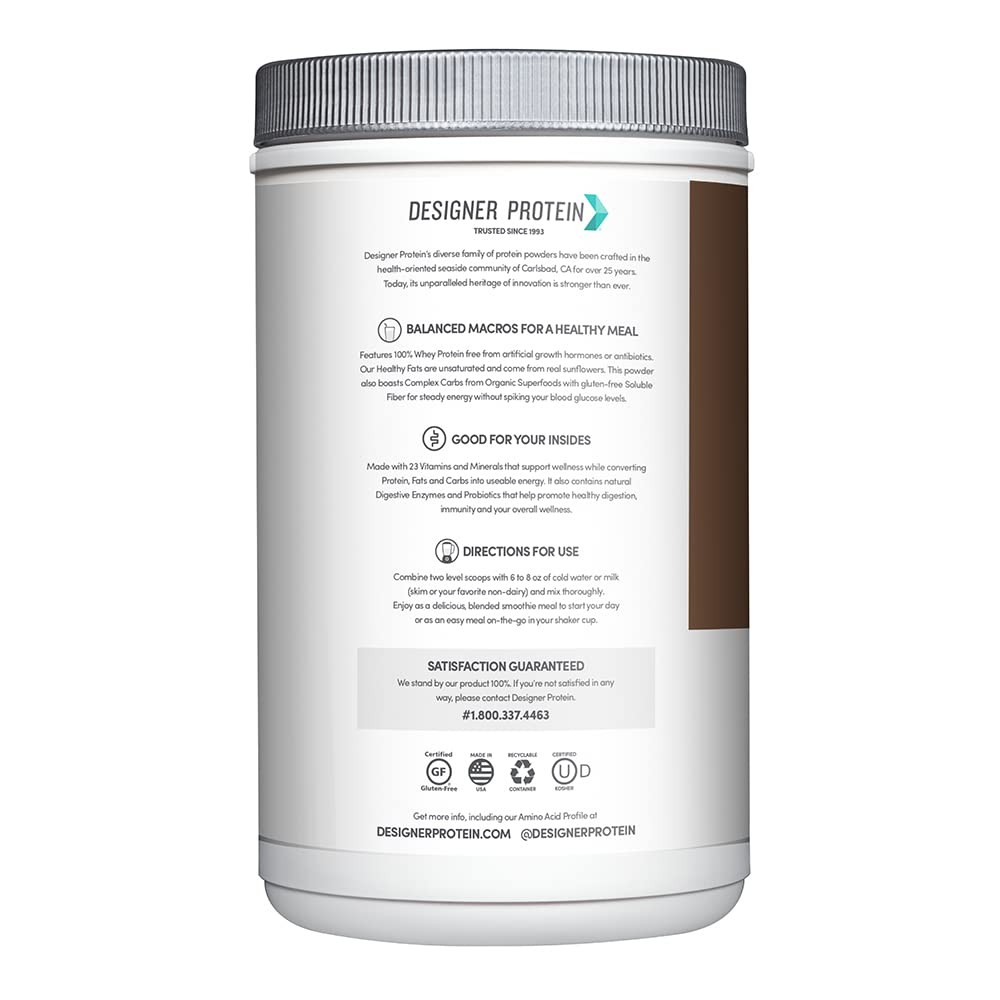 Designer Wellness, Designer Whey Protein Meal Replacement Powder, Organic Sup…