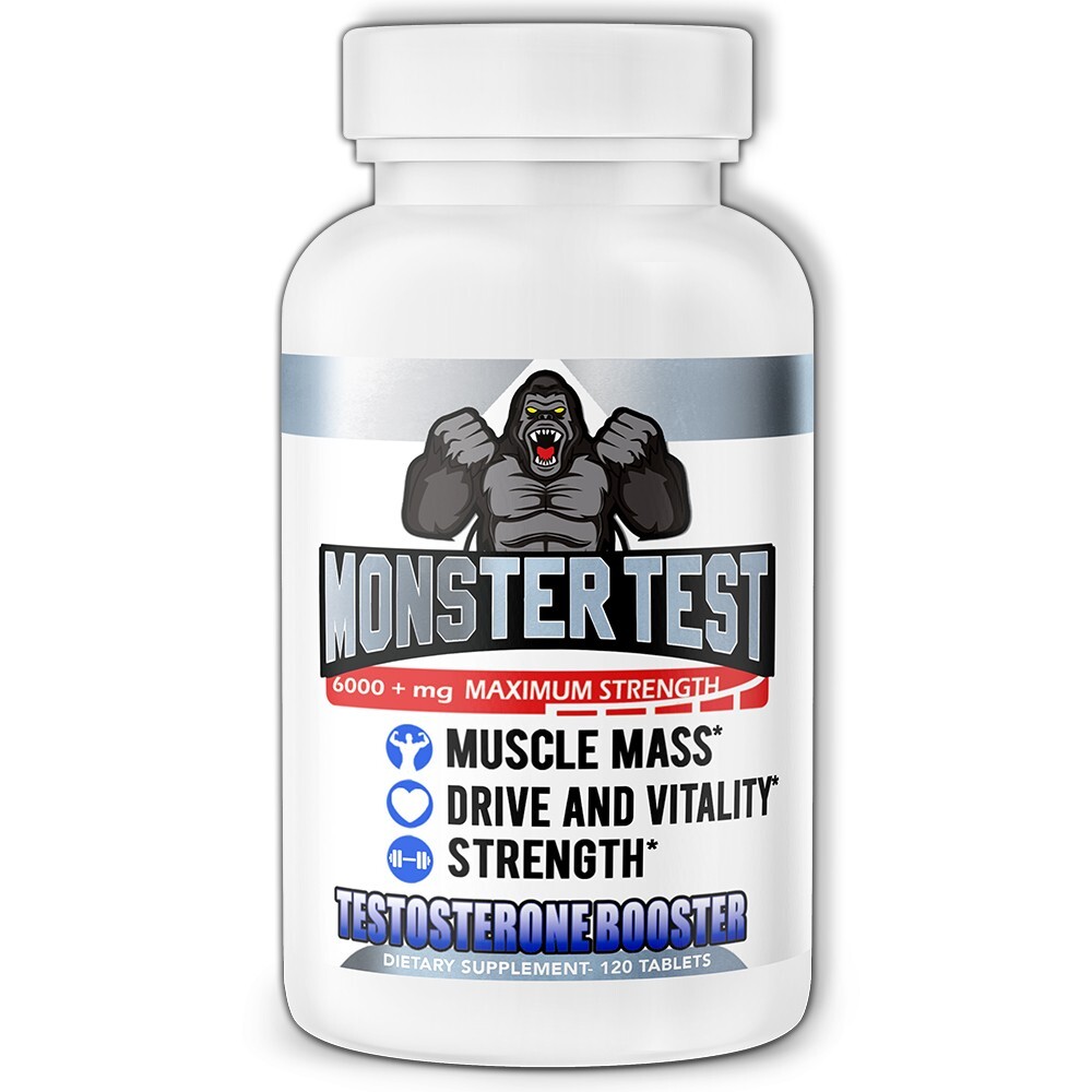 Monster Test 120ct Testosteron Booster + 100% Creatine Monohydrate Powder 300g