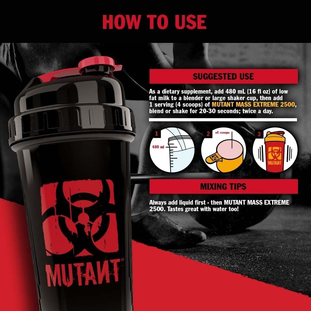 Mutant Mass Extreme Gainer – Whey Protein Powder – Build Muscle Size and Strengt