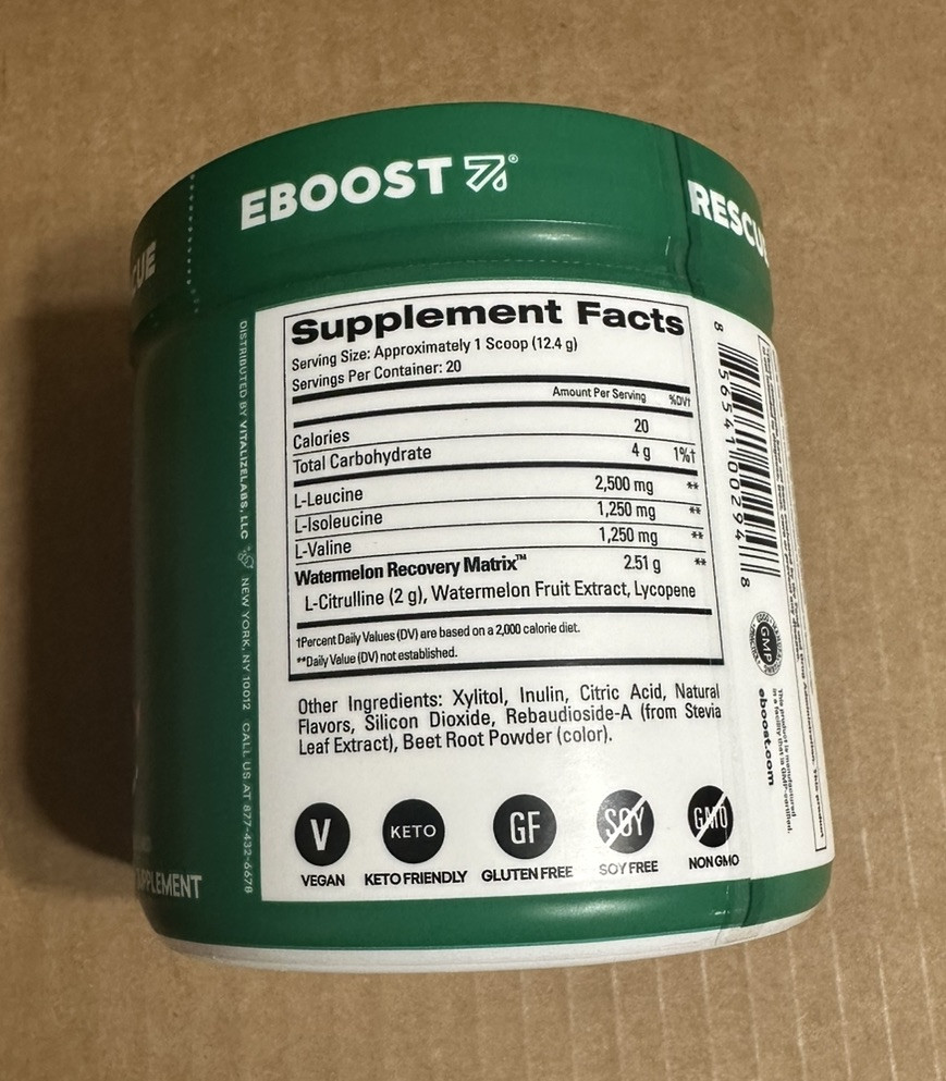 Eboost Post-Workout Watermelon Rescue Tub, 8.74 oz, exp 8/25