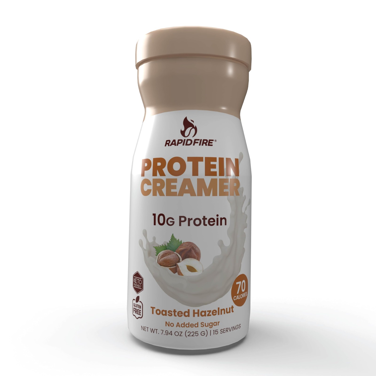 Protein Creamer, Hazelnut Flavor, Keto 7.94 Ounce (Pack of 1), Multi