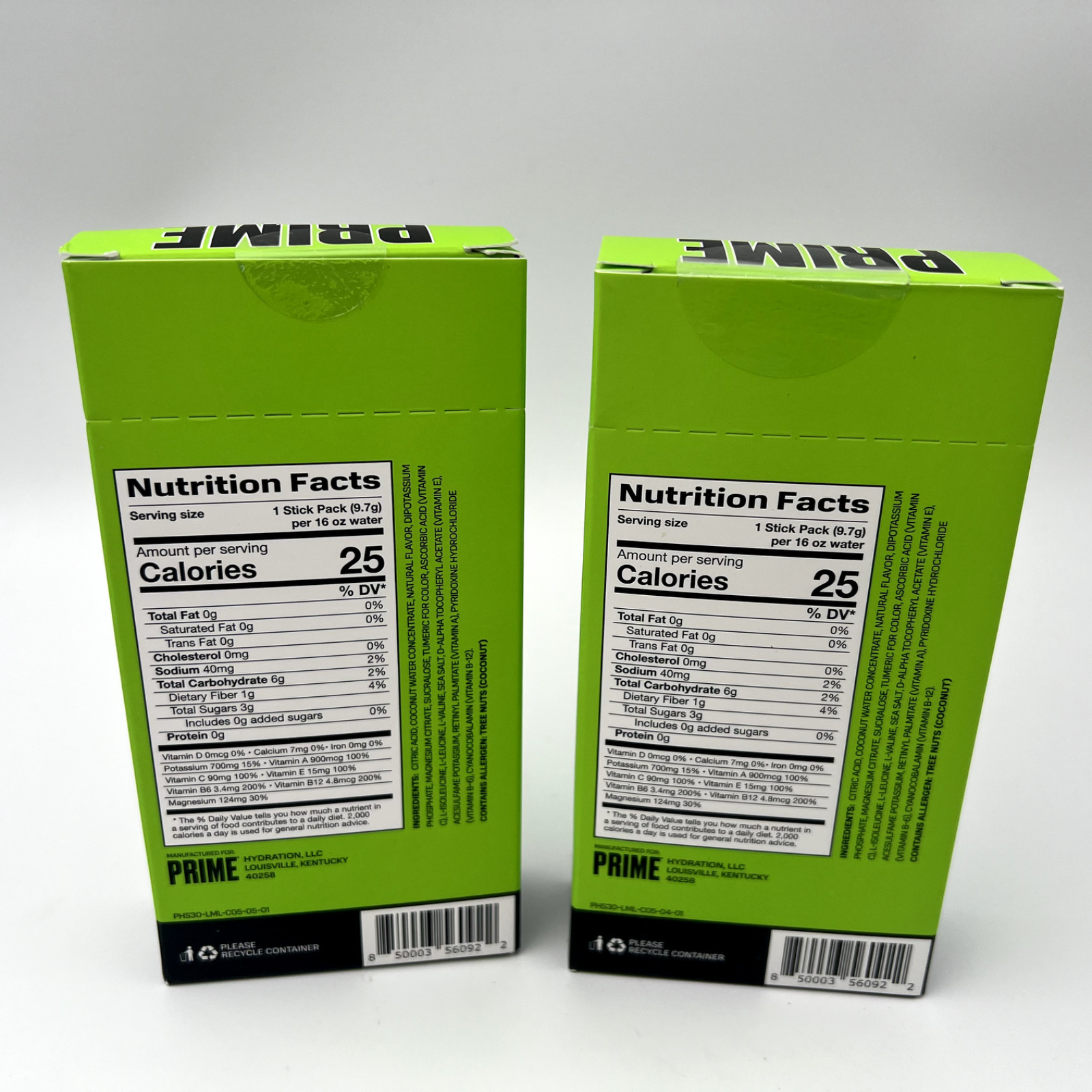 PRIME LEMON LIME Hydration Sticks (Set of 2 boxes – 12 sticks total)