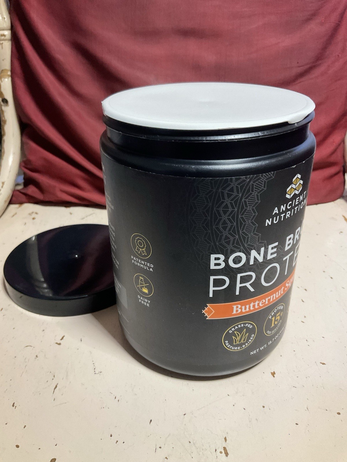 Ancient Nutrition Bone Broth Protein Butternut Squash Flavor Sipping Broth