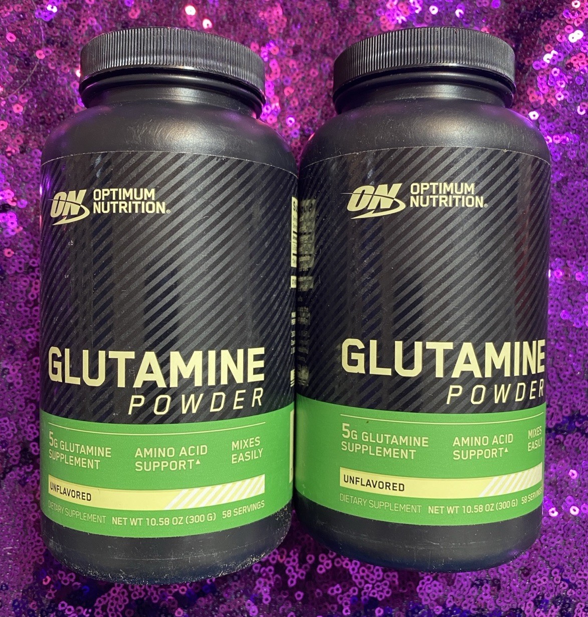 2-Pack Optimum Nutrition Glutamine Powder Unflavored 10.58 oz 300 g 58 Servings