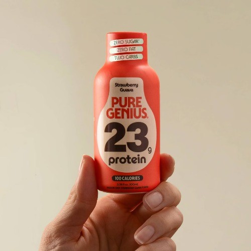 Pure Genius Liquid Protein Shot – Strawberry Guava – 3.38 floz/4pk
