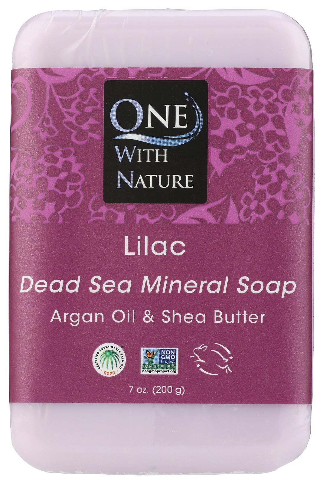 One With Nature Lilac Dead Sea Mineral Soap Bar 7 Oz 3 Pack