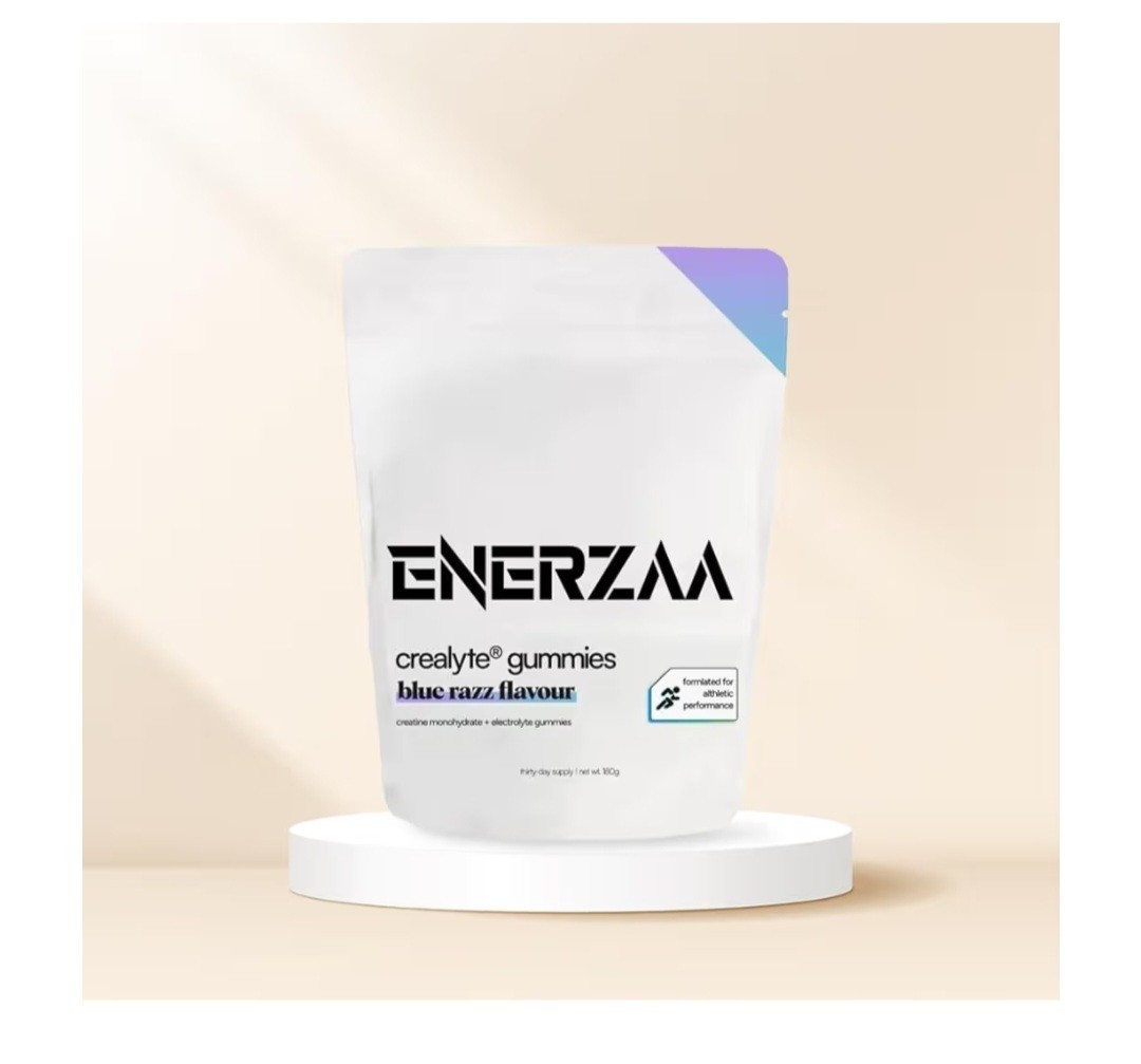 ENERZAA Creatine Gummies Blue Razz Flavor 180g 30 Day Supply