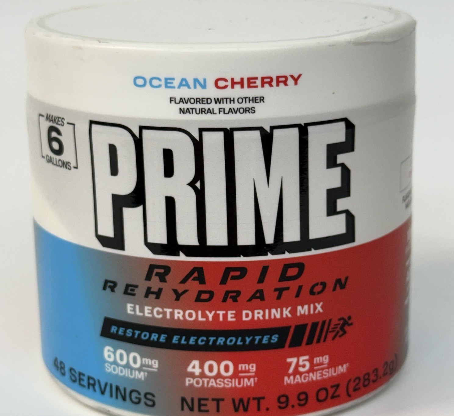 PRIME Rapid Rehydration Electrolyte Drink Mix Ocean Cherry 9.9 oz/283g Exp 1/28