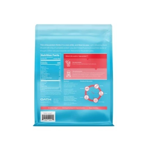 Oath Nutrition 18 Servings Clear Protein Powder – Icy Blue Raspberry