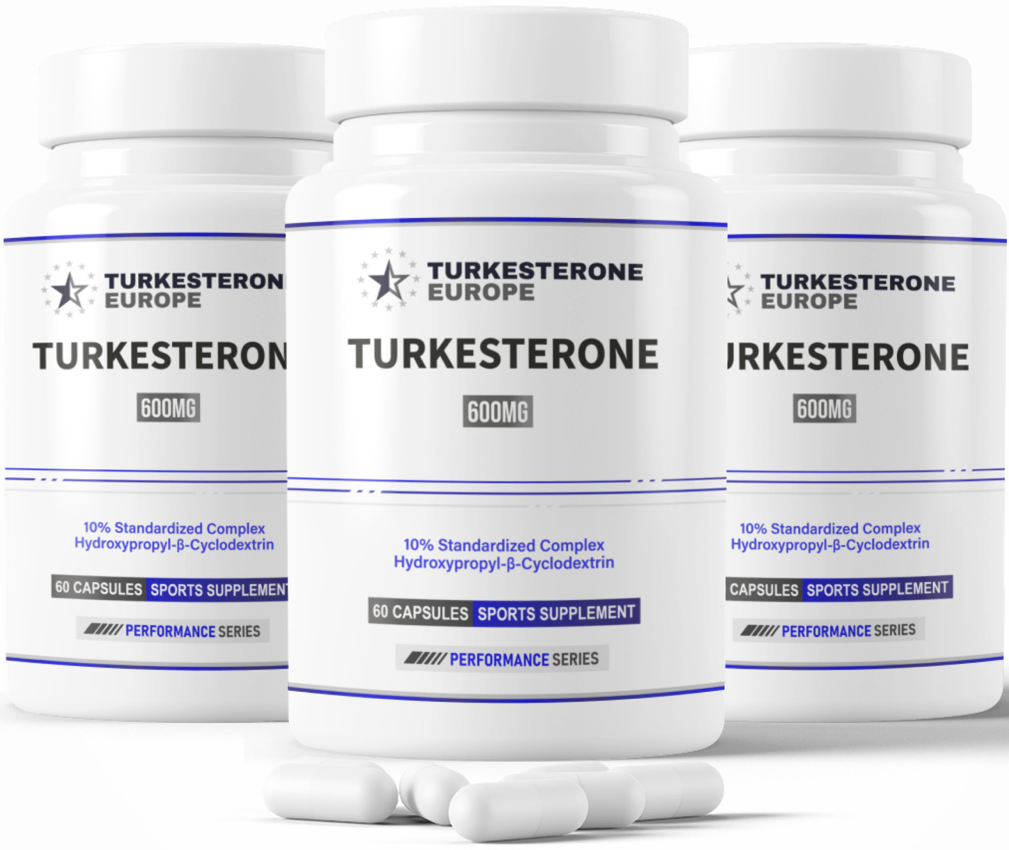 3 Pack (600mg) – Turkesterone 10% Complex with Hydroxypropyl-β-Cyclodextrin
