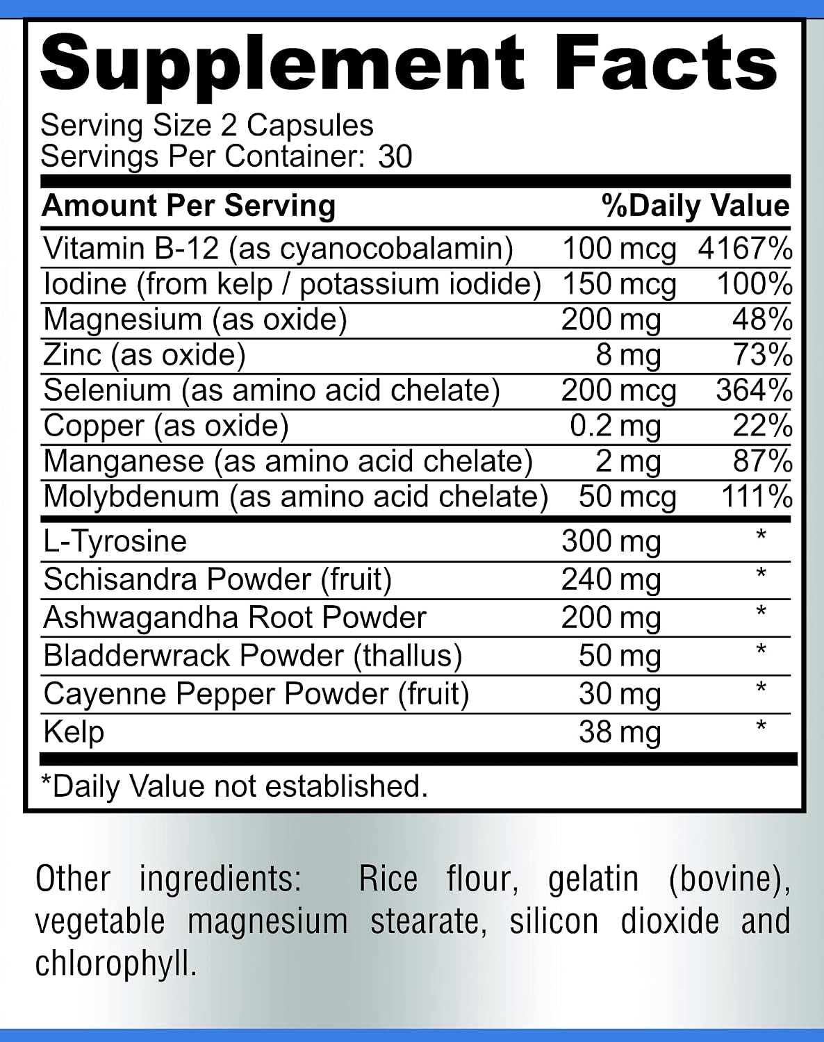 Thyroid Support with Iodine – Metabolism Booster, Energy Booster, Increase Focus