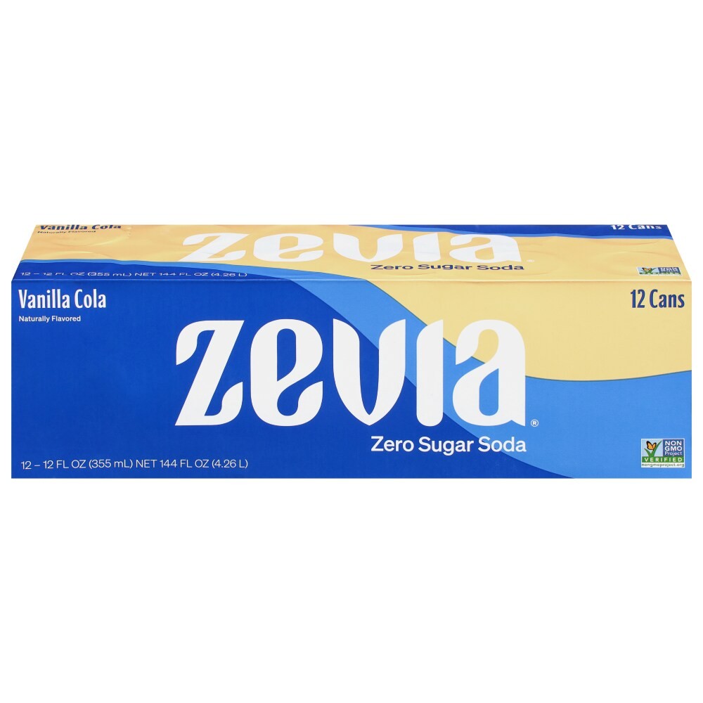 (Pack of 2) Zevia Vanilla Cola Diet Soda 12 Pack 144 Fl Oz