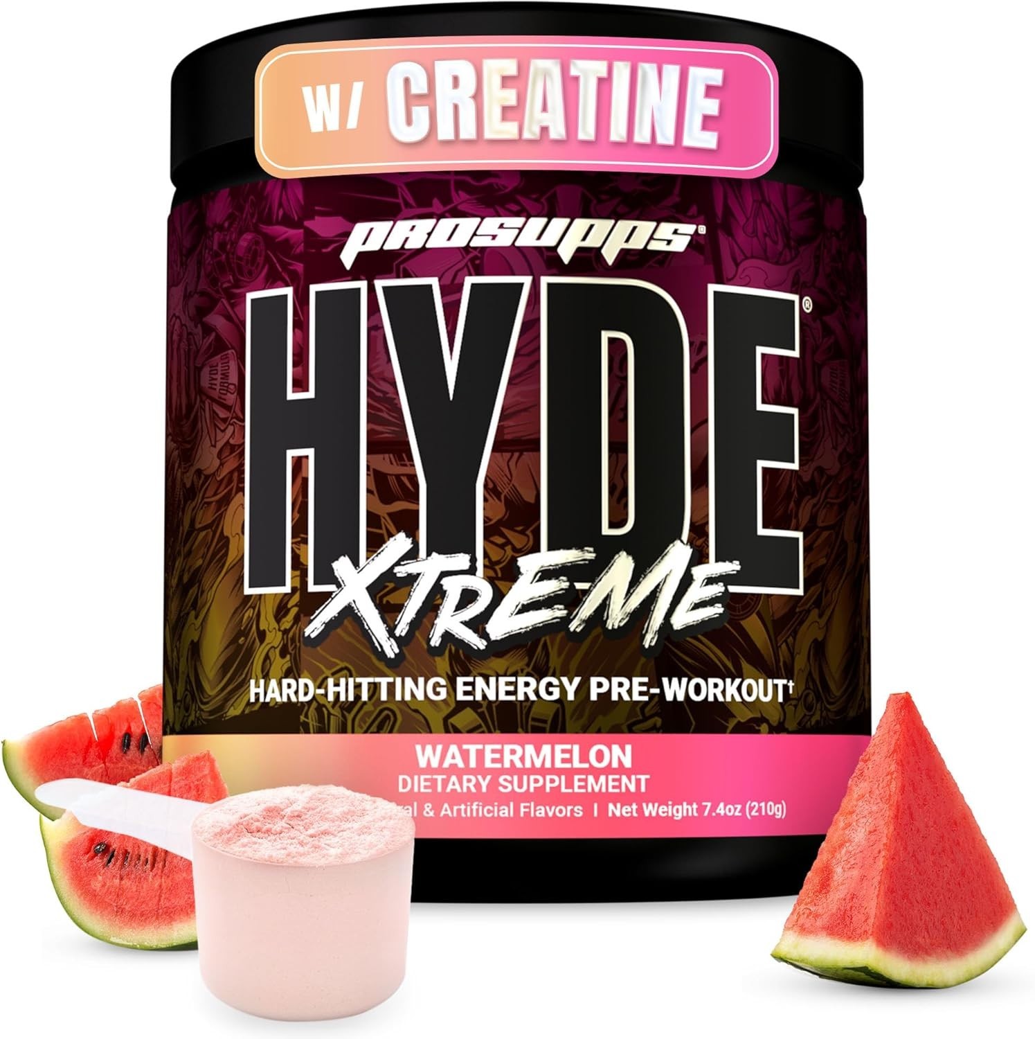 Mr. Hyde Xtreme Energy Pre Workout – Boost Focus & Pumps, 30 Servings Watermelon
