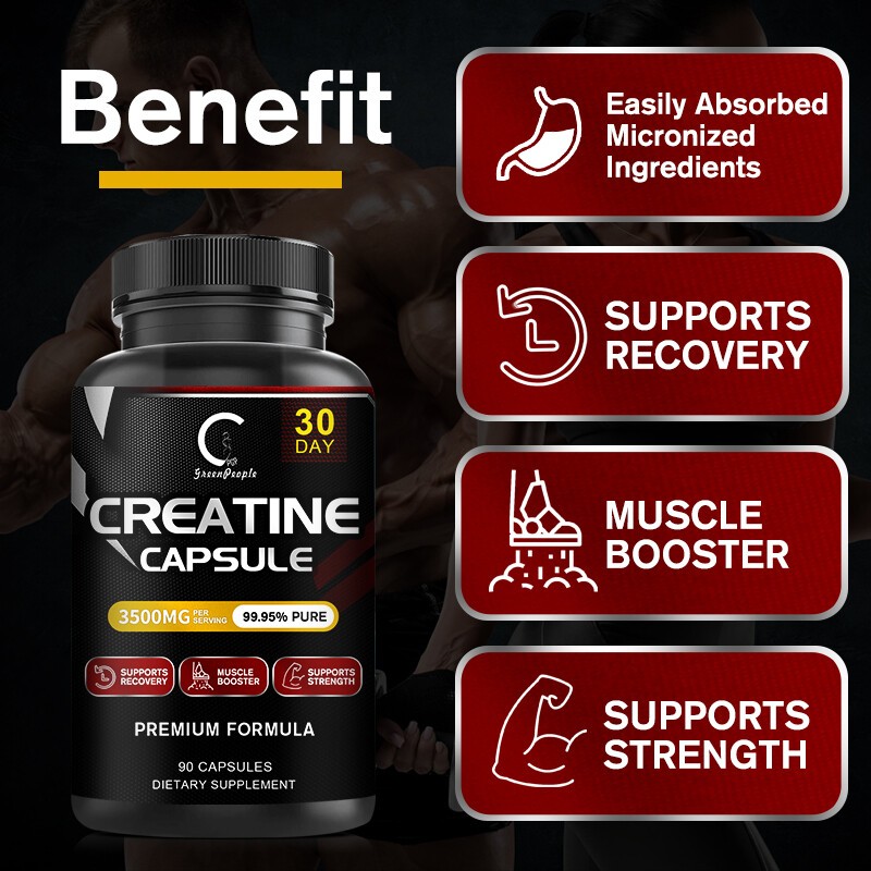 Pure Creatine Monohydrate Capsules – 270 Capsules, 3,500mg per Serving