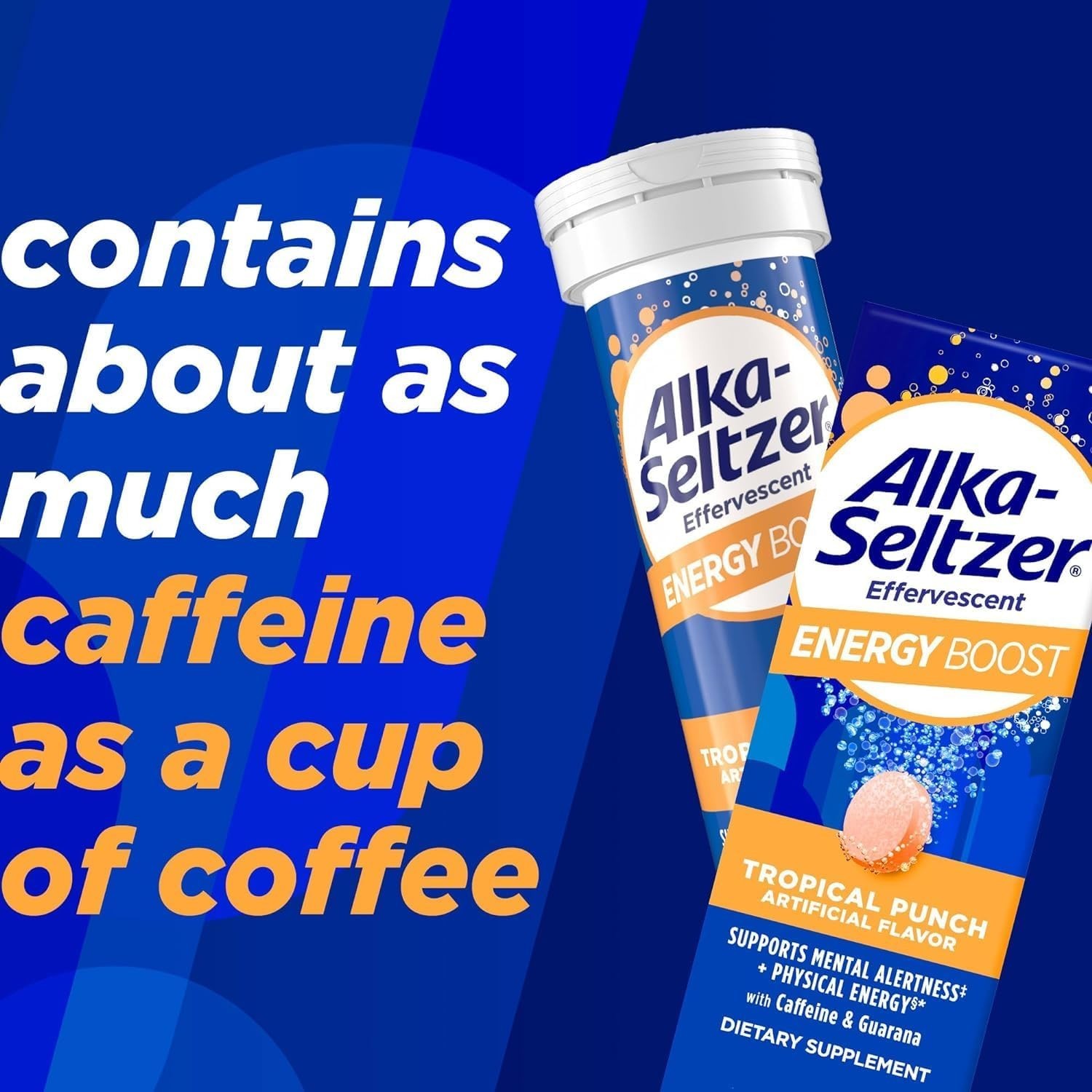 Energy Boost: Caffeine & Guarana, B Vitamins, Supports Mental Alertness and P…
