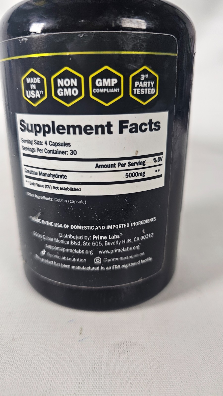 Creatine HCl Capsules – with CON-CRĒT, Rhodiola Root Extract – 120ct. Exp:01/29