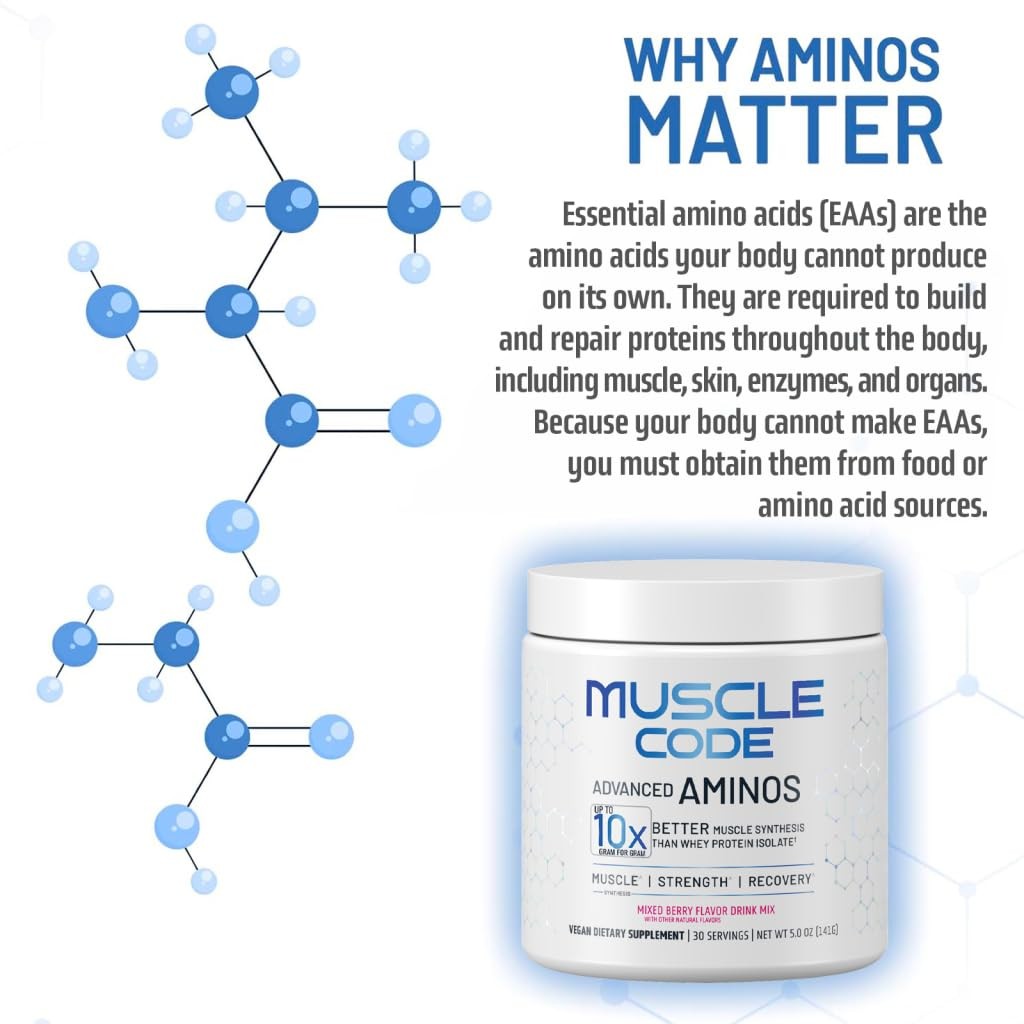 NAUTILUS Muscle Code Essential Amino Acid Powder Muscle Synthesis & Repair & St