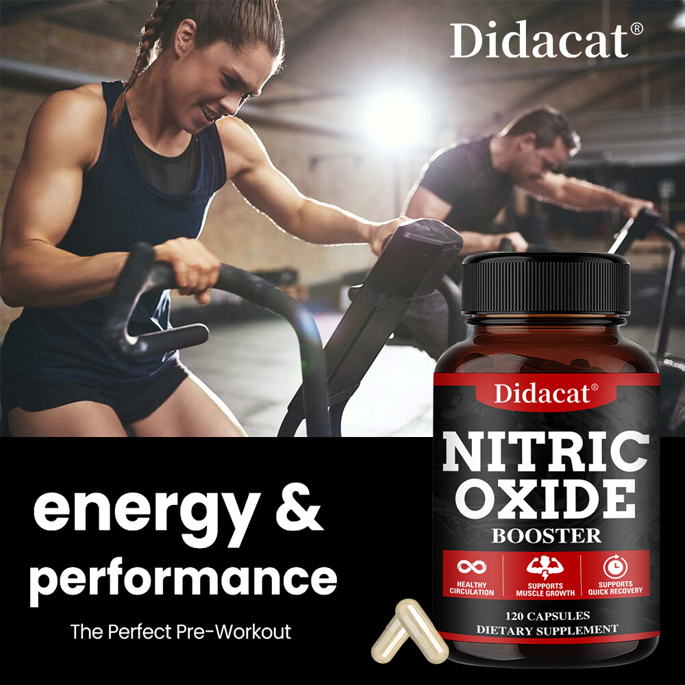 Nitric Oxide Booster Supplement – L-Arginine, L-Citrulline 1500mg – Muscle Gain