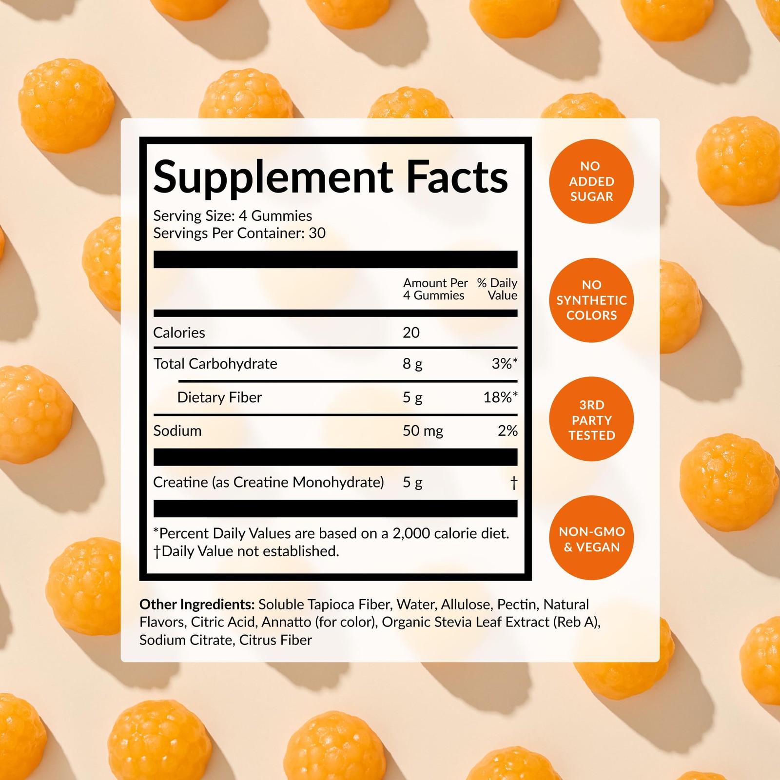Creatine Gummies – Creatine Monohydrate Gummies with 5g Creatine, Sugar Free,…
