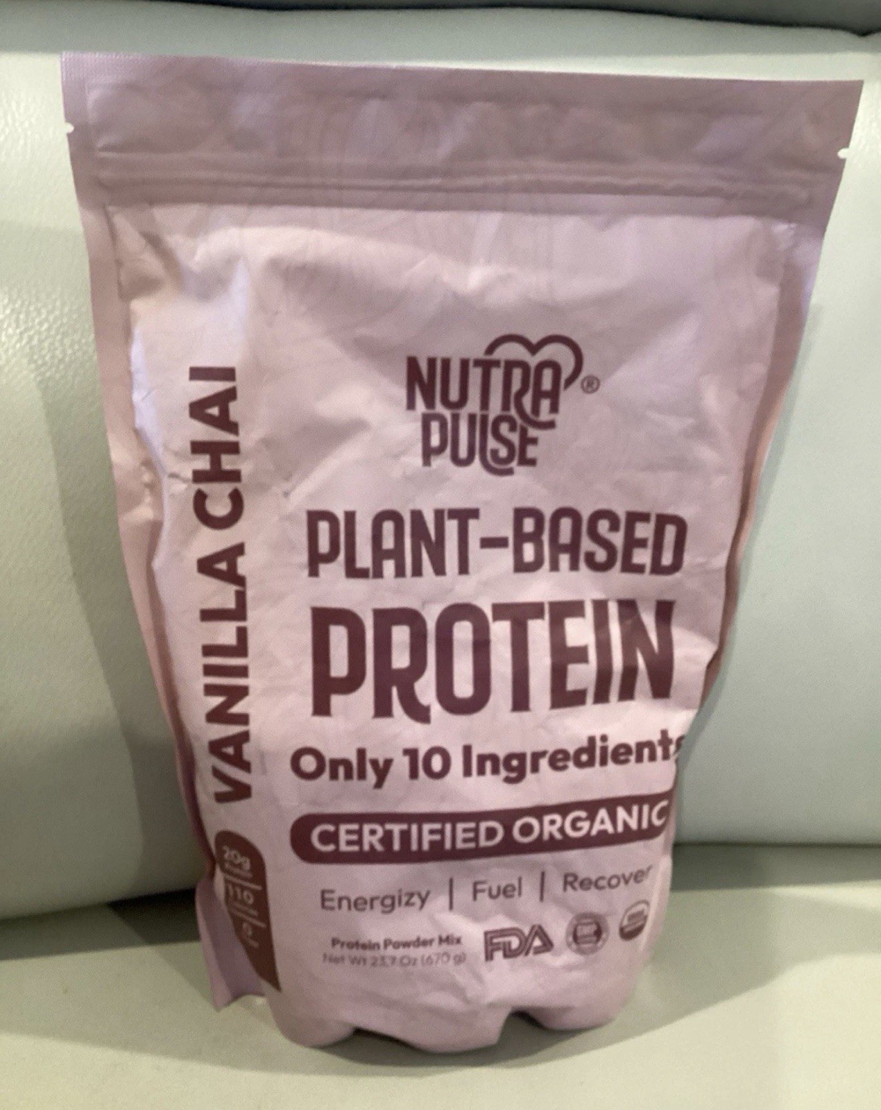 Nutra Pulse Plant Based Protein Powder Vanilla Chai. 23.7oz