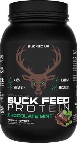 Bucked Up Buck Feed Original Protein Powder Choc Mint 30 Servings