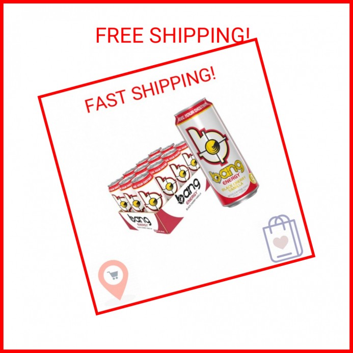 Bang Energy Black Cherry Vanilla, Sugar-Free Energy Drink, 16-Ounce