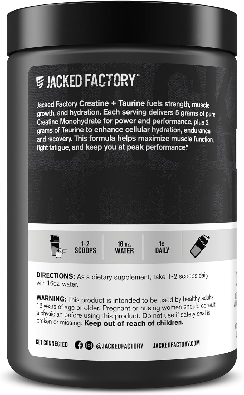 Creatine + Taurine – Creatine Monohydrate 5000Mg with Taurine 2000Mg for Increas