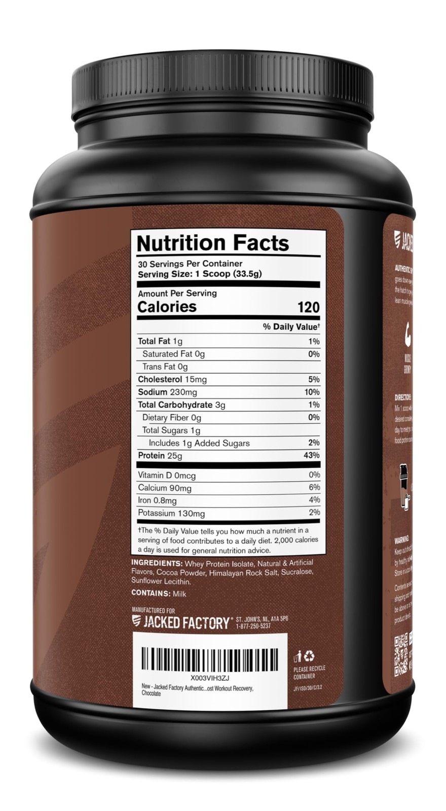 Authentic ISO Grass Fed Whey Protein Isolate Powder – Low Carb, Non-GMO Muscle B
