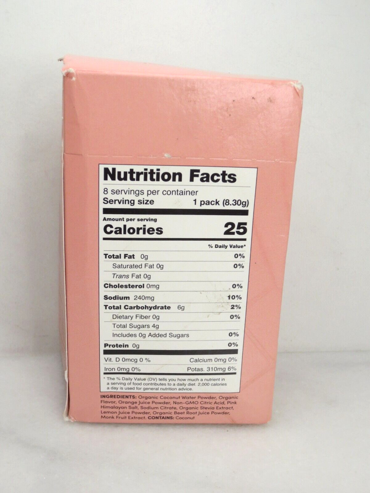 CURE HYDRATION RUBY RIOT GRAPEFRUIT DAILY ELECTROLYTE MIX 8 PACKETS BOXED 2PCS