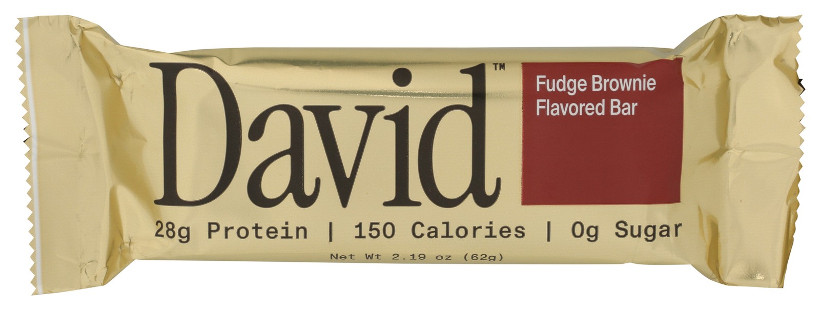 Fudge Brownie Protein Bar David 28G 150 Calories 0G 12 Pack
