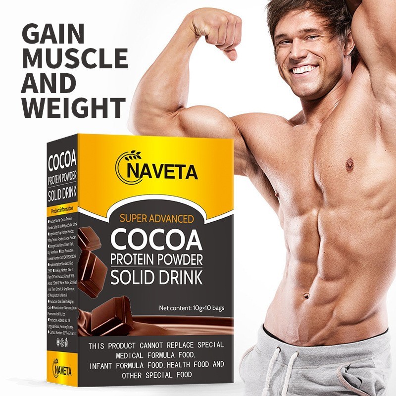Cocoa Protein Powder Solid Drink Gain Muscle Weight 10 G X 10 Sachets