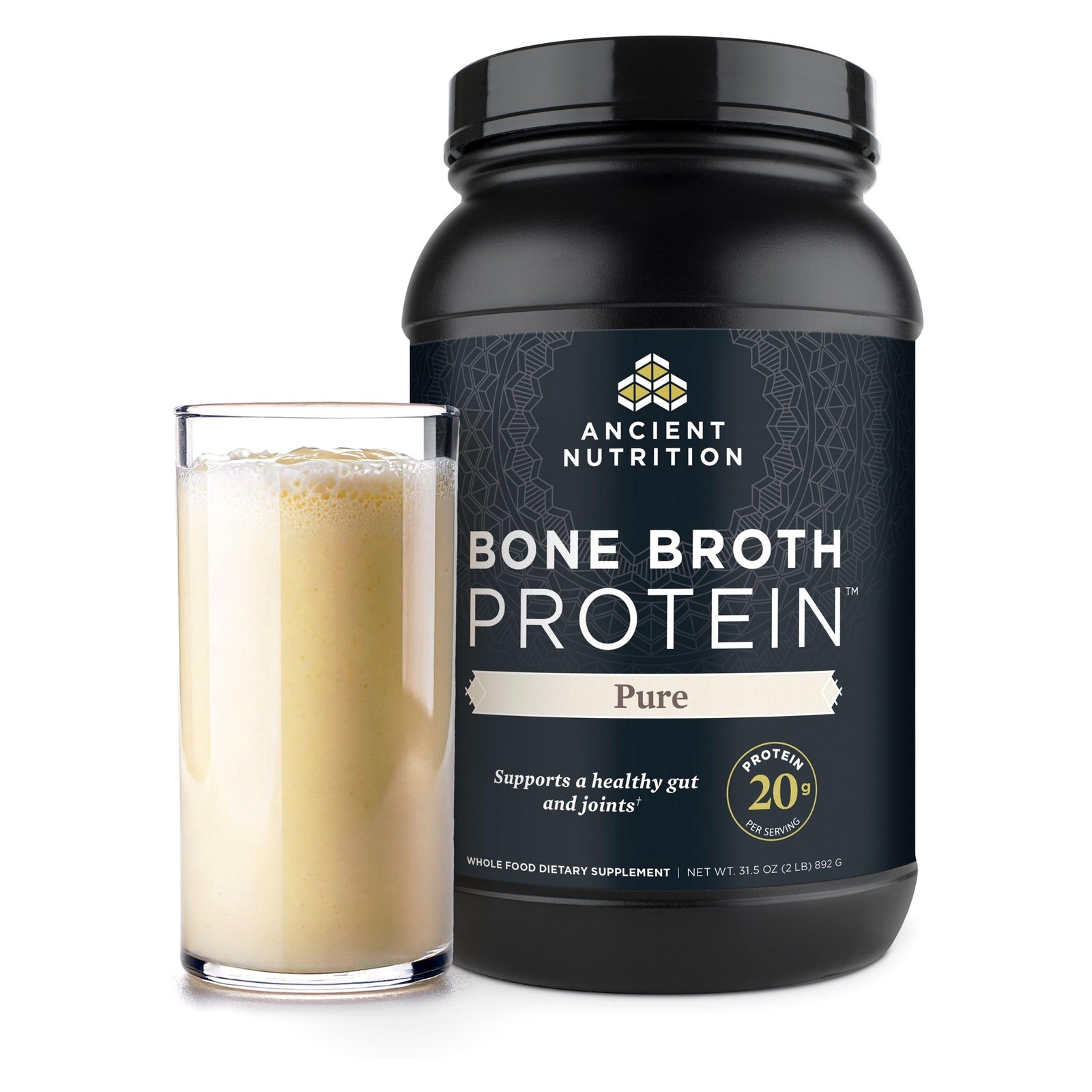 Ancient Nutrition Bone Broth Protein Powder 20g Collagen 40 Servi