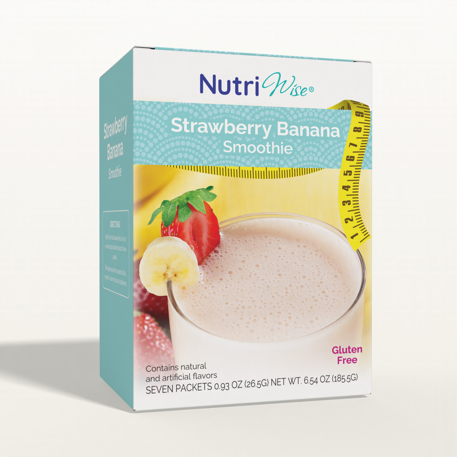 NutriWise Strawberry Banana Protein Smoothie, Low Calorie, Keto Diet 7ct